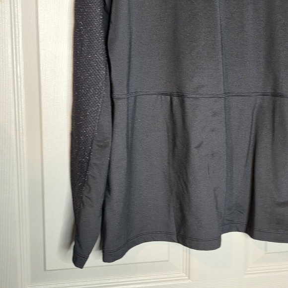 Nike Pro Women Warm Long Sleeve Top SZ XL Black Base Layer Running Semi Fitted - Picture 7 of 8